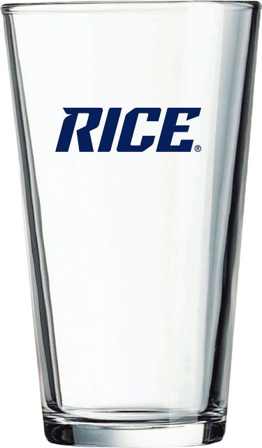 Rice University 16 oz. Glass