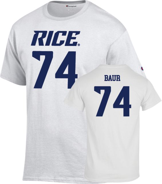 Rice Football T-Shirt Brad Baur - 74 - ONLINE ONLY