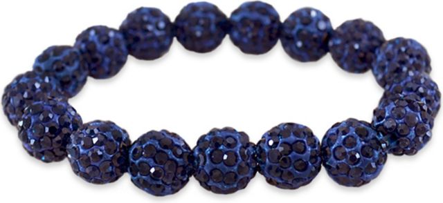 Rice University Rhinestone Bead Bracelet