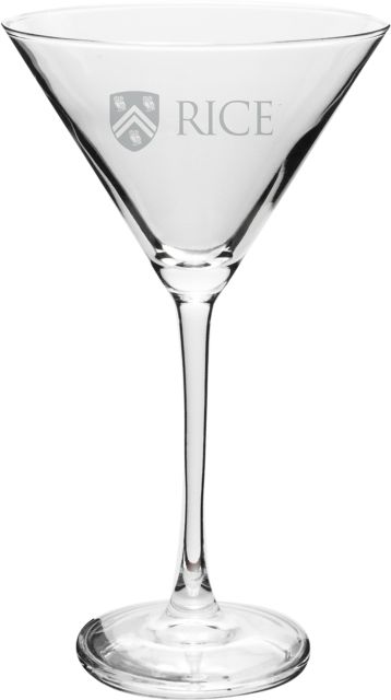 Rice University 10 oz. Martini Glass