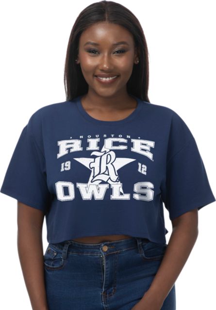 Rice University Owls Women's Boxy Crop Short Sleeve T-Shirt