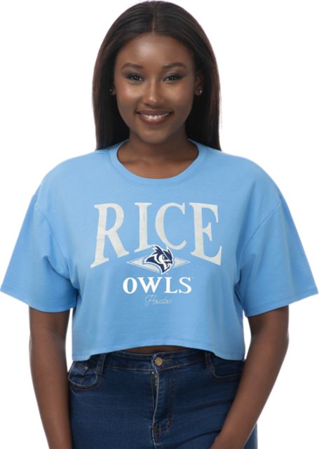 Rice University Women's Boxy Cropped Short Sleeve T-Shirt