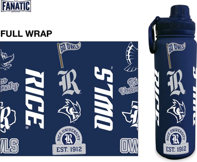 Rice University 24 oz. Full Wrap Bottle