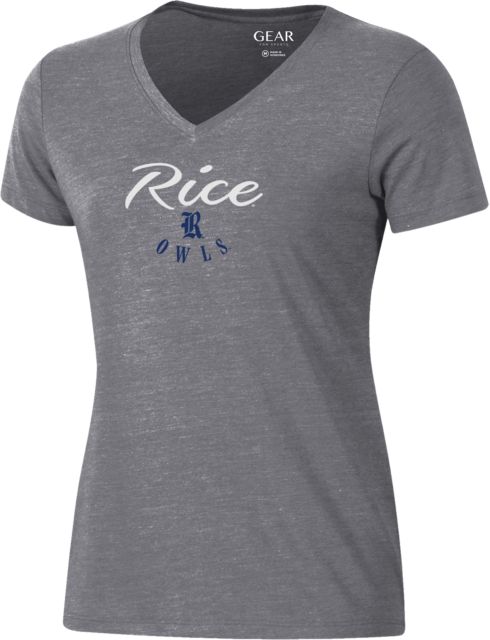 Rice University Owls Women's V-Neck Short Sleeve T-Shirt
