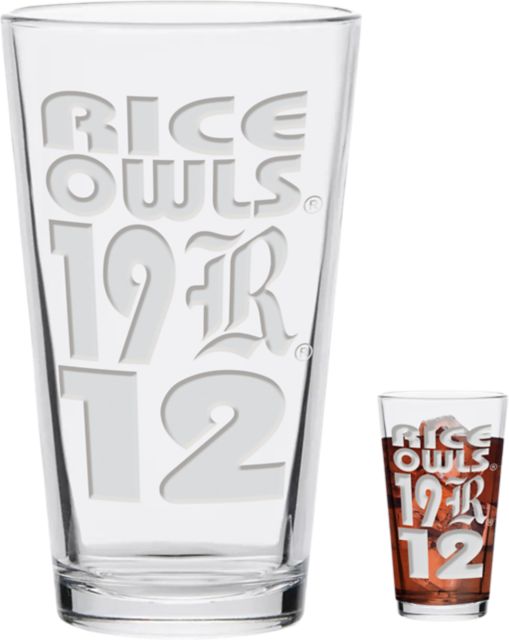 Rice University Engraved Glass