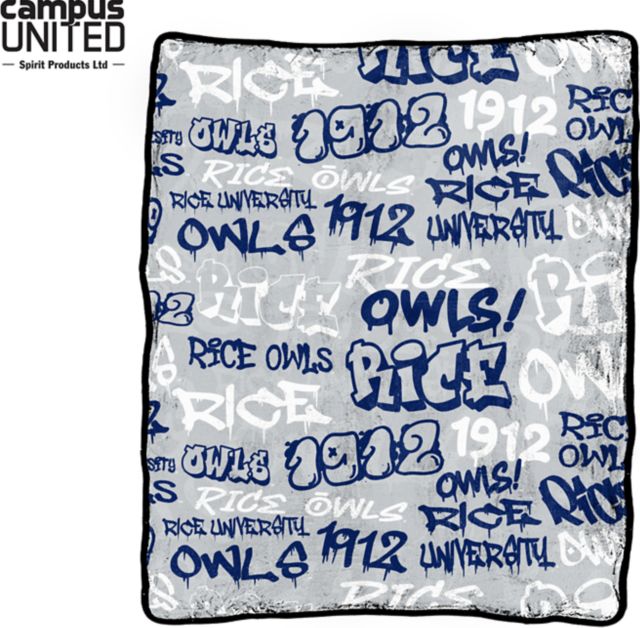 Rice University Graffiti Silk Touch Throw Blanket