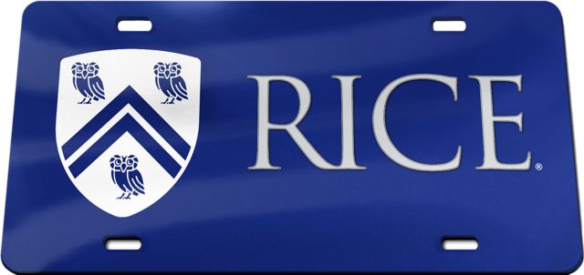Rice University License Plate