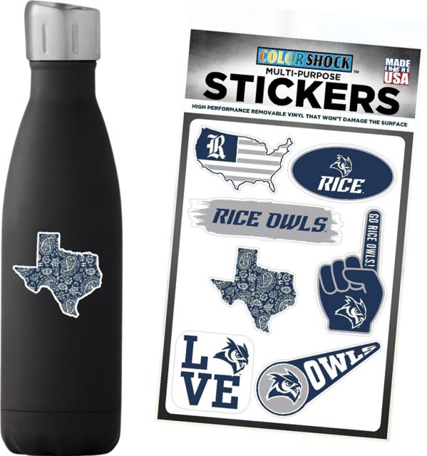 Rice University 7.5'' x 7.5'' Sticker Sheet
