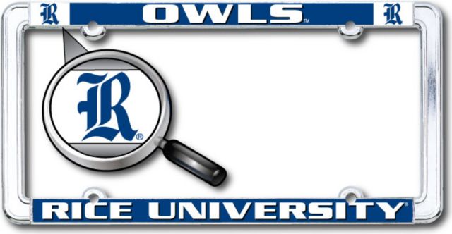 Rice University License Plate Frame