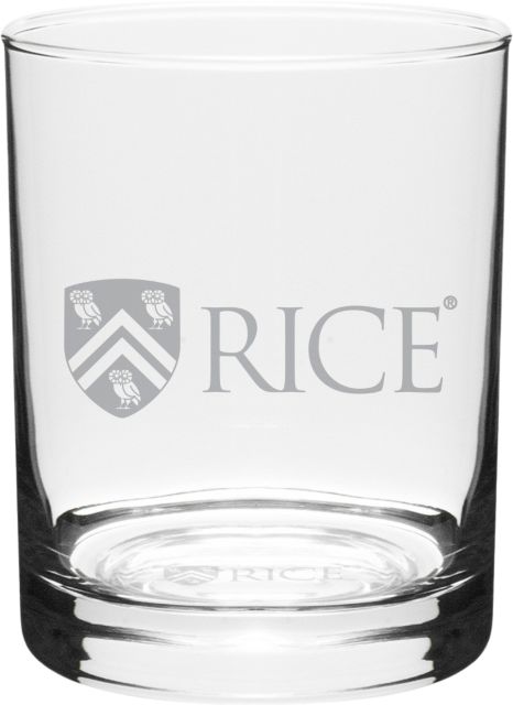 Rice University 14 oz. Double Old Fashioned Glass