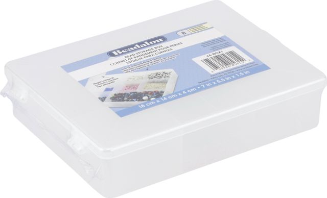 BEAD BOX 5.5X7IN 8 COMPARTMENT
