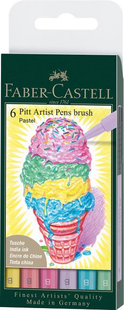 Pitt Pen Brush Pastel Set Of 6