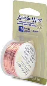 ARTISTIC WIRE 18 GAUGE BARE COPPER 4 YARDS