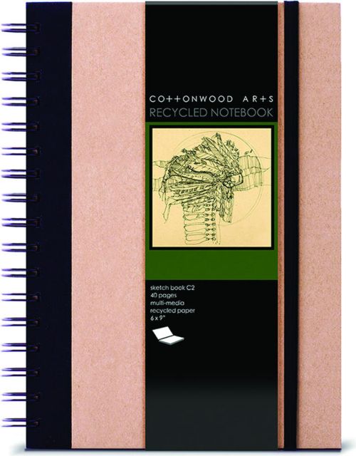 Recycled Spiral Notebook 6 x 9 40 Sheets