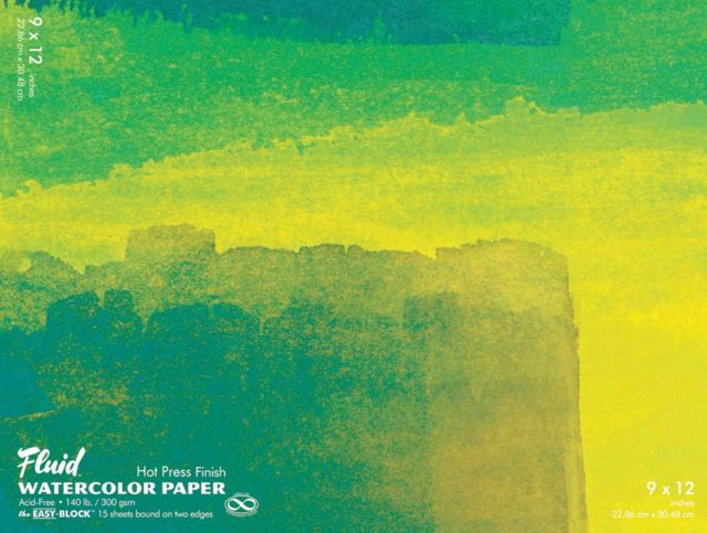 Fluid Watercolor Hotpress Easy Block 9X12