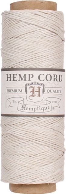 Hemptique Hemp Cord Spool 20lb 205' Gray