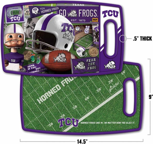 Texas Christian University Horned Frogs Retro Cutting Board