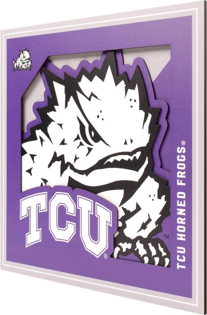 Texas Christian University 12'' x 12'' 3D Wall Art