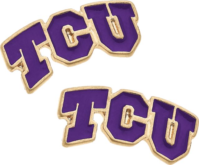 Texas Christian University Stud Earrings
