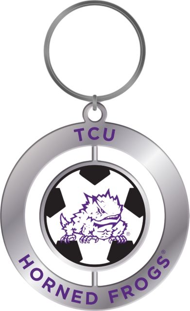 Texas Christian University Horned Frogs Soccer Spinner Key Chain