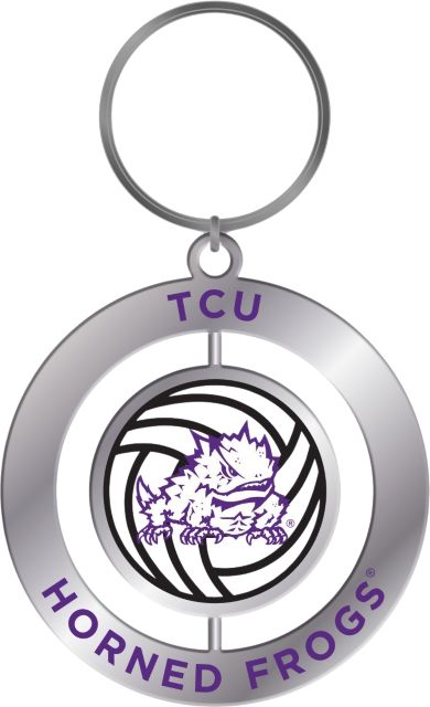 Texas Christian University Horned Frogs Volleyball Spinner Key Chain