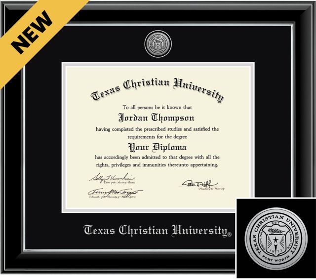 Texas Christian University 8.5 x 11 Diploma Frame