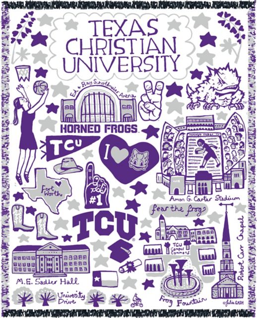 Texas Christian University Tapestry Blanket