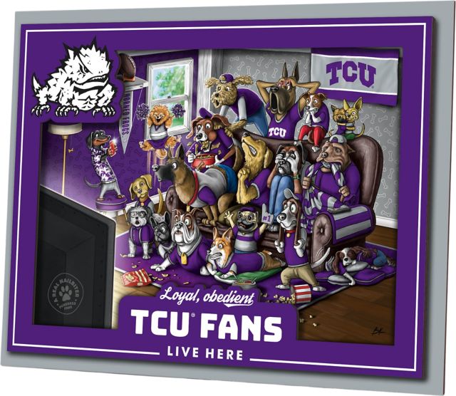 Texas Christian University Horned Frogs Purebred Fan Wall Art