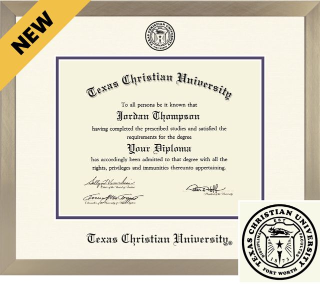 Texas Christian University ICON Light Champagne Diploma Frame