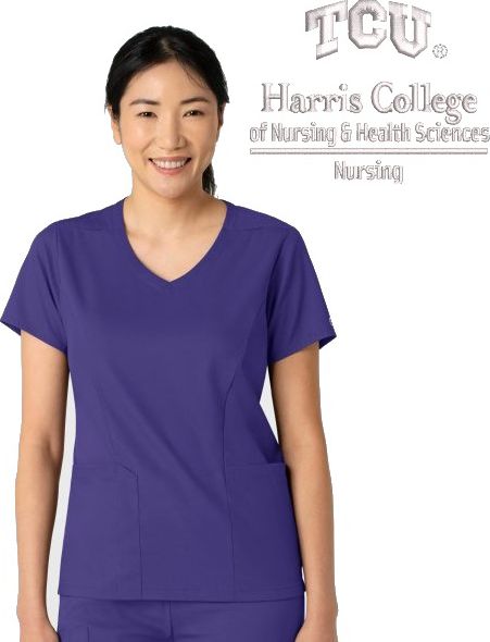 Harris College of Nursing and Health Women's V-Neck Scrub Top 2XL-3XL
