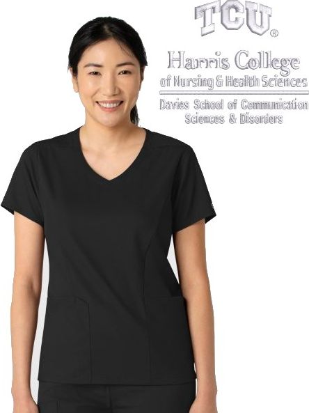 Davies School Women's V-Neck 2 Pocket Top Scrub 2XL