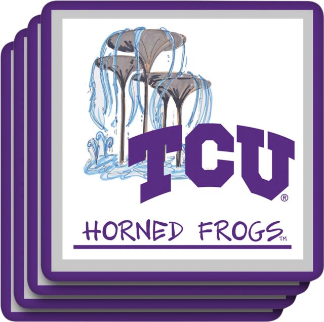Texas Christian University Coaster Set