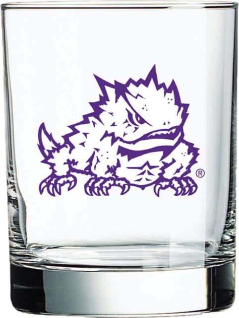 Texas Christian University Horned Frogs 14 oz. Double Old Fashioned Glass