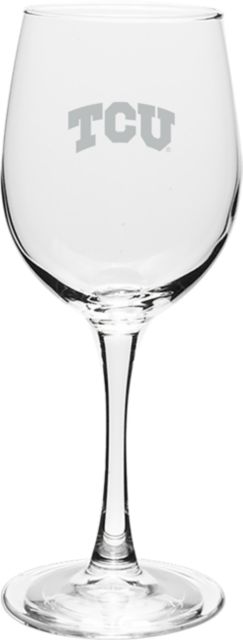 Texas Christian University 12 oz Wineglass