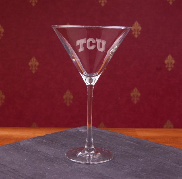 Texas Christian University 10 oz. Martini Glass