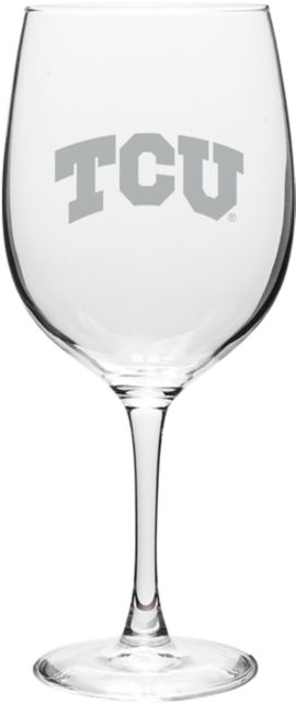Texas Christian University 19 oz. Wine Glass