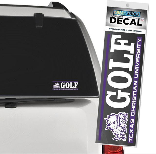 Texas Christian University Horned Frogs Golf Decal