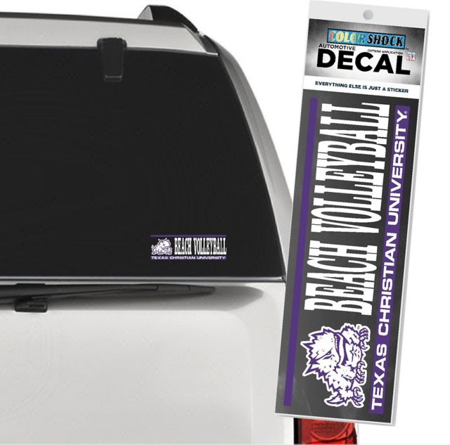 Texas Christian University Horned Frogs Beach Volleyball Decal