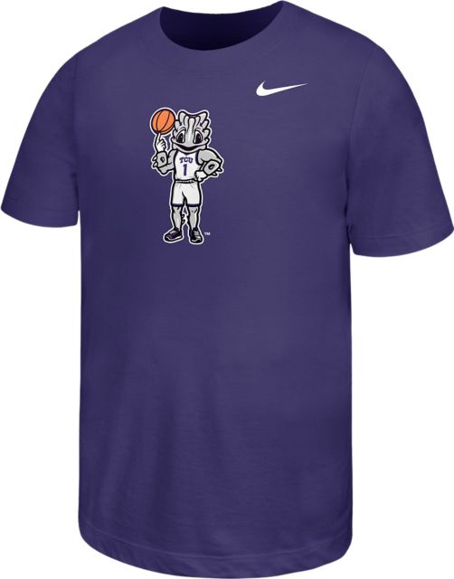 Texas Christian University SuperFrog Basketball  Youth Short Sleeve T-Shirt