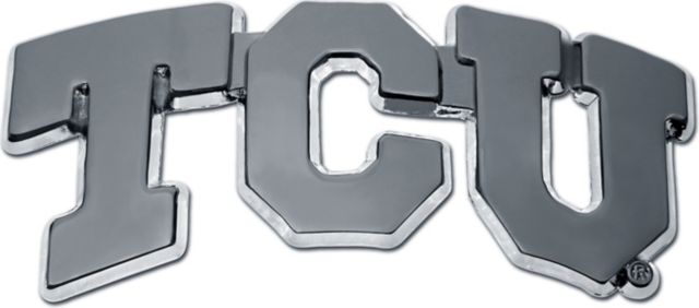 Texas Christian University Chrome Car Decal