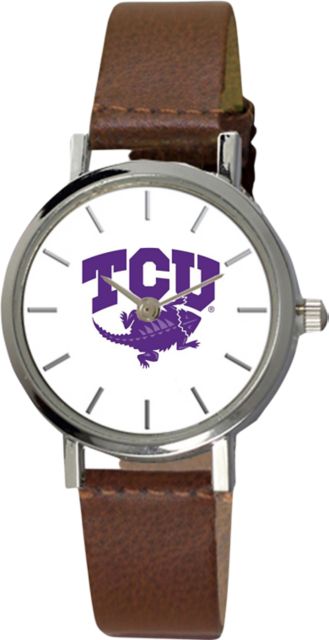 Texas Christian University 28 mm Ladies Leather Watch