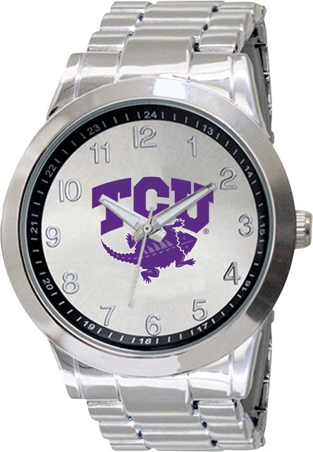 Texas Christian University 44mm Men's Stainless Steel Watch