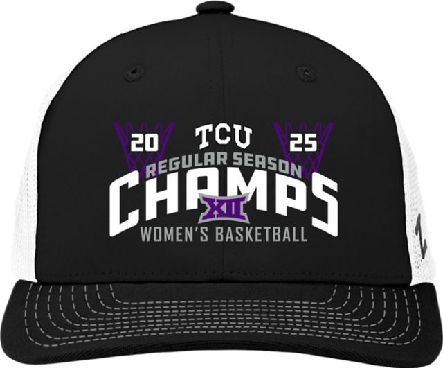 TCU Horned Frogs University Women's Basketball 2025 Big 12 Regular Season Champions Adjustable Cap