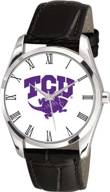 Texas Christian University 36mm Men's Leather Watch