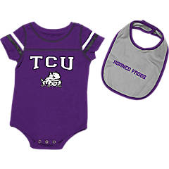 NCAA TCU Horned Frogs Children Unisex Lap Shoulder Creeper,Nb,Purple