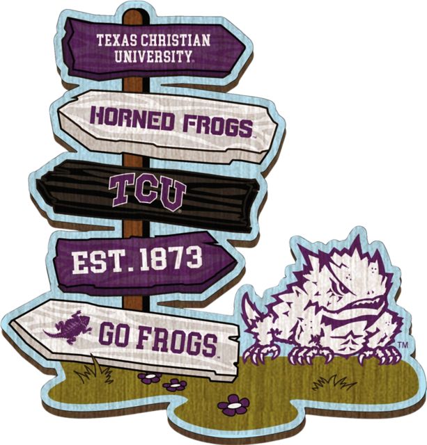 Texas Christian University Horned Frogs Halftime Sign Post Magnet