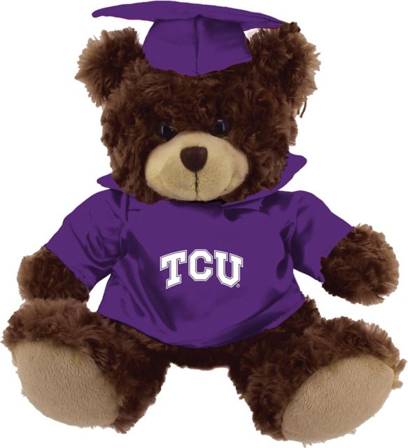 Texas Christian University 12'' Graduation Bear - Chocolate - ONLINE ONLY
