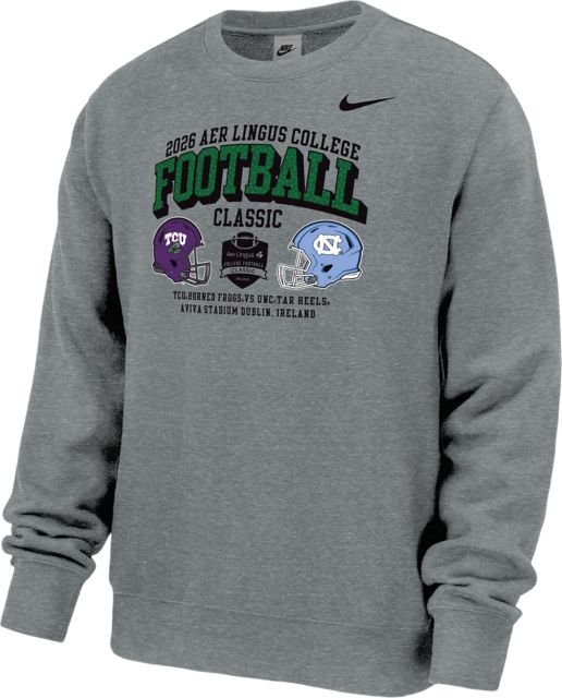 Texas Christian University 2026 Aer Lingus College Football Classic Club Fleece Crewneck Sweatshirt