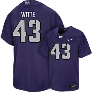 TCU Football Nike Youth Replica Jersey #43 TY WITTE: Texas TCU Football Nike Youth Replica Jersey #43 TY WITTE: Texas