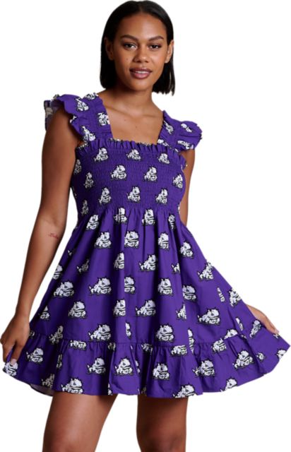Texas Christian University Women's Poplin Smocked Dress